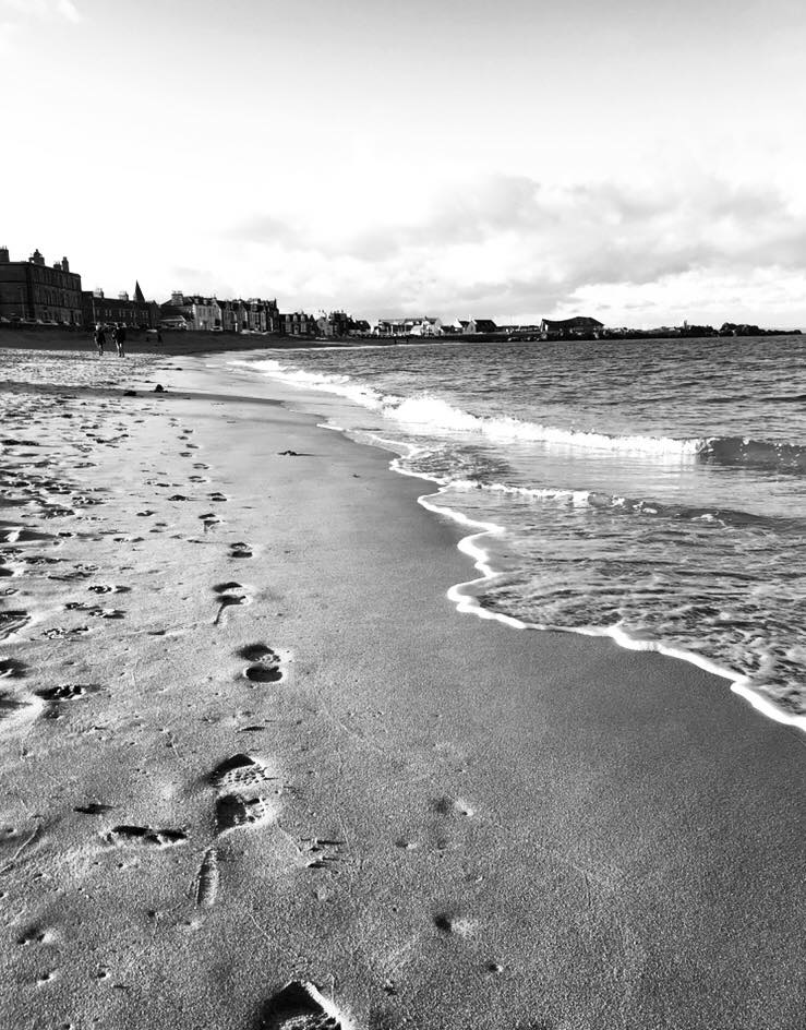 Footprints B&W - A Day Trip to North Berwick Scotland