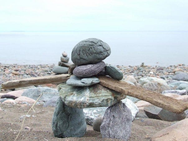 Inukshuk in Fundy National Park - Visiting the Canadian Maritimes - HH Lifestyle Travel