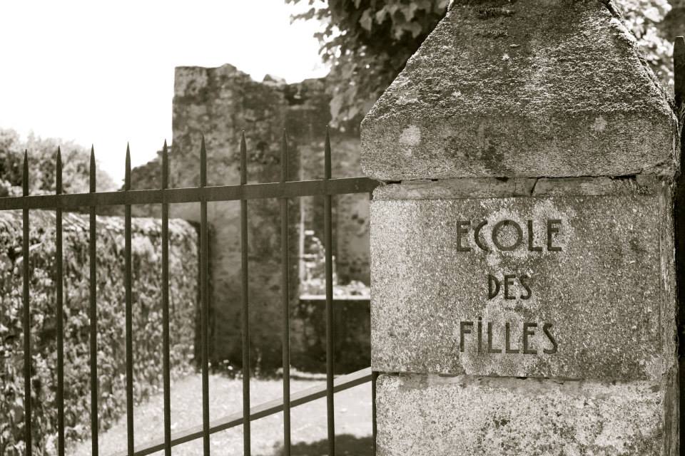 The girls school gate at Oradour sur Glane