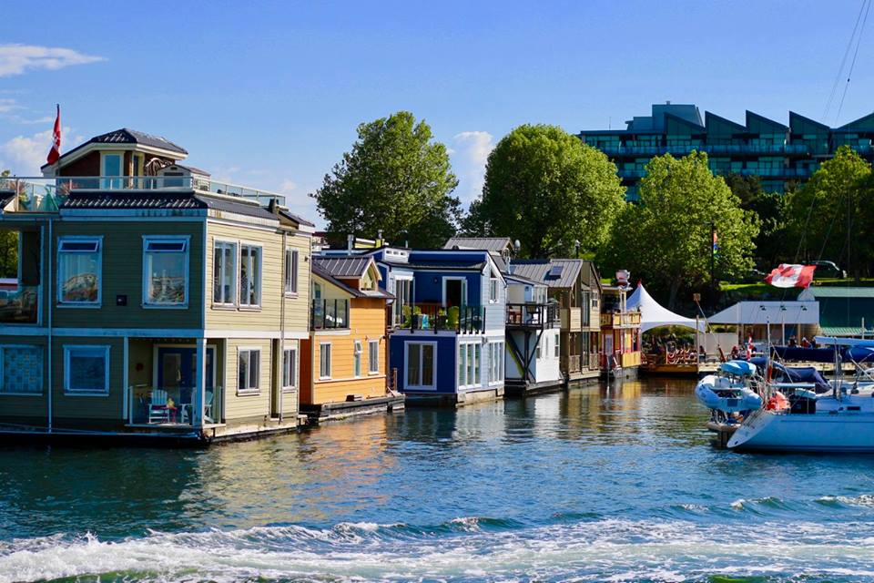 House boats at Fishermans Wharf - 24 Hours in Victoria BC - HH Lifestyle Travel