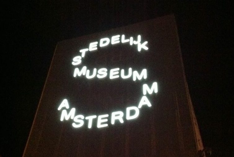 Stedelijk museum sign at night - Amsterdam in Winter - HH Lifestyle Travel