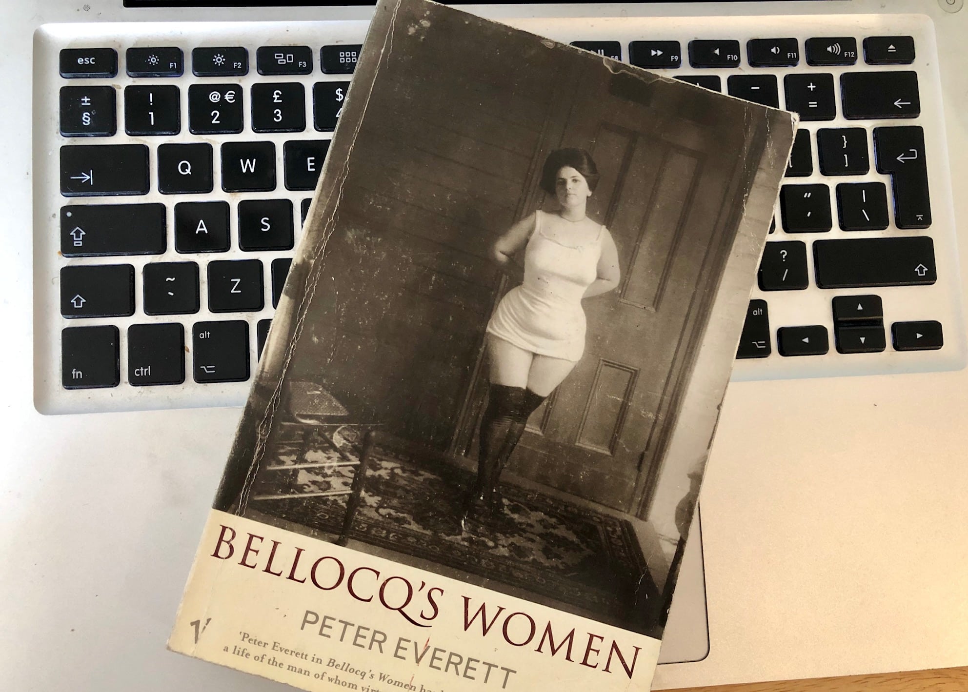 Fictional book written by Peter Everett, called Bellocq's Women. Uses one of Bellocq's photos on the front.