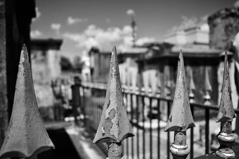 St Louis Cemetery, New Orleans, in Black & White.