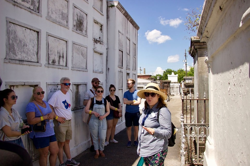 Stacy our guide with Two Chicks Walking Tours, NOLA