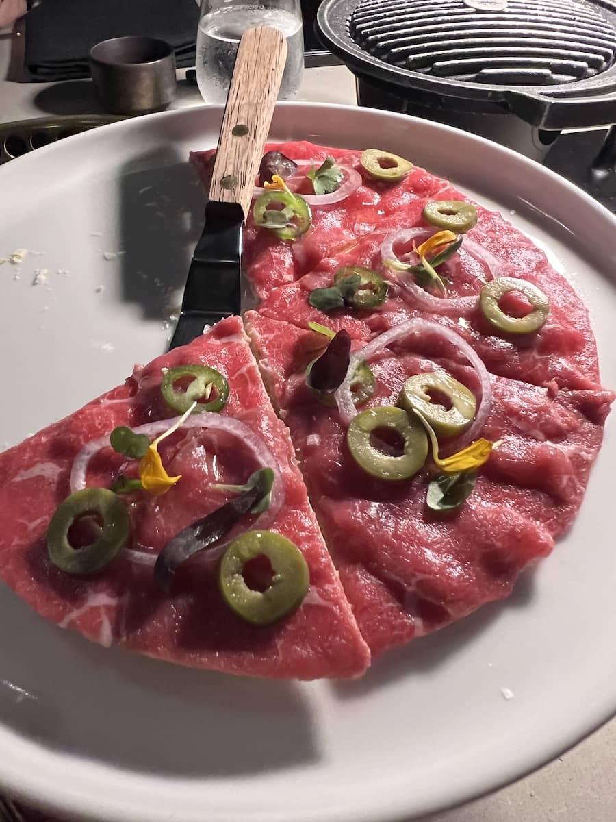 Wagyu pizza - ABSteak by Chef Akira Back