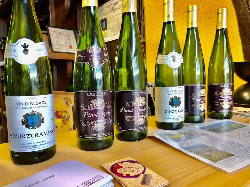 Wine tasting in Riquewihr, at the Daniel Jung winery
