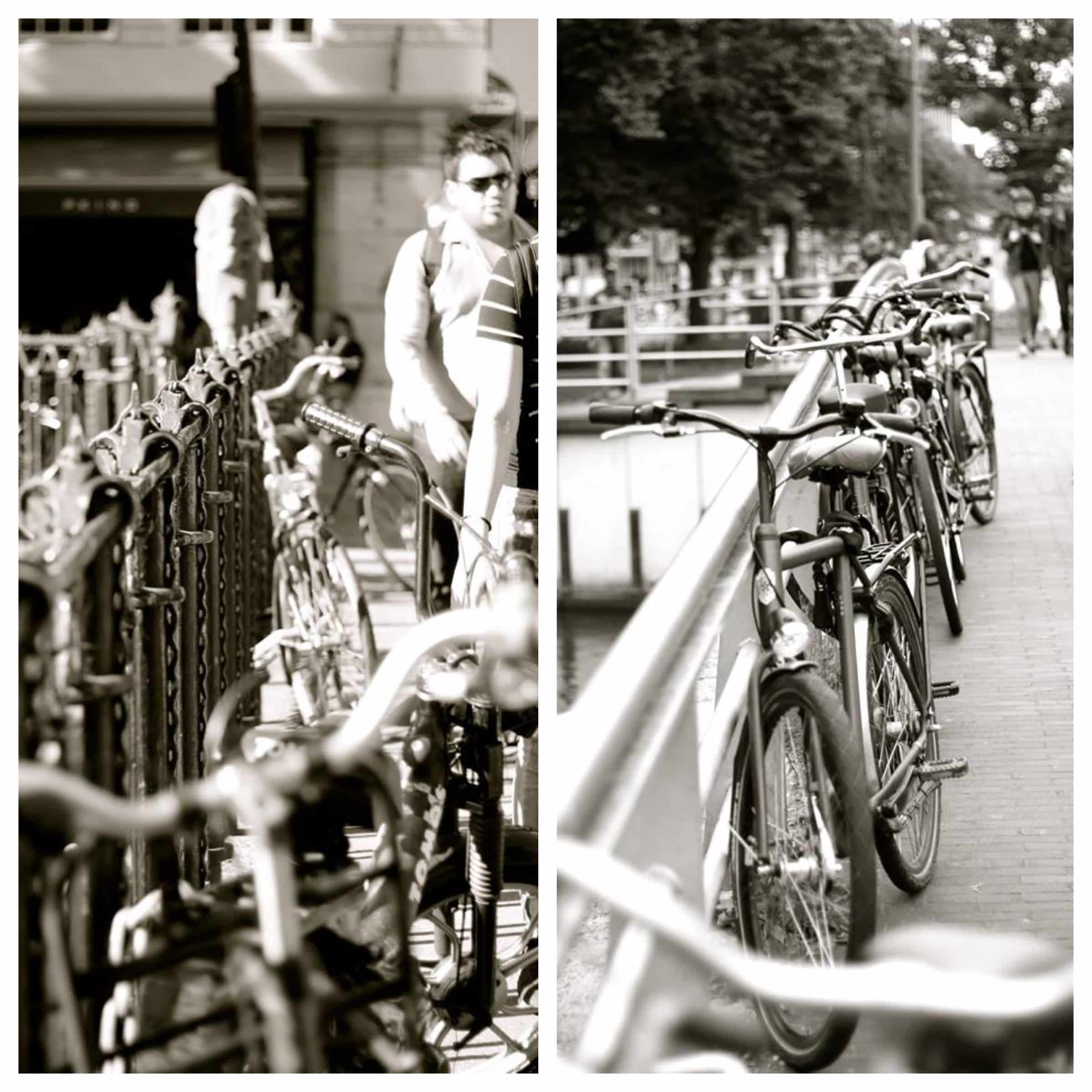 Bicycles in black and white, Amsterdam