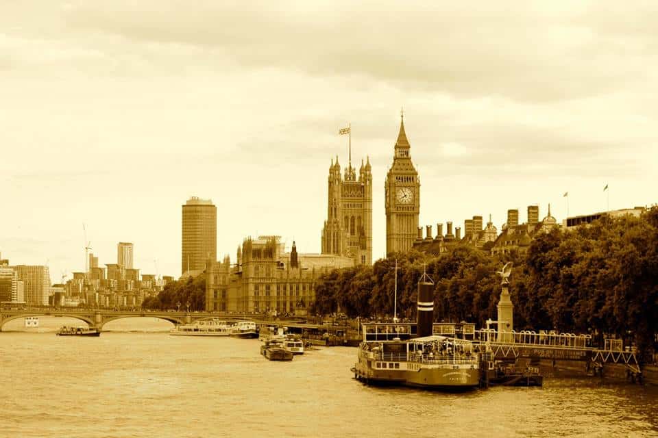 Big Ben from Jubilee Bridge, London