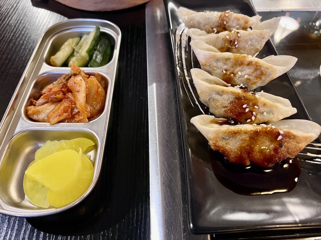 Kimchi and dumplings at Chez Kimchi