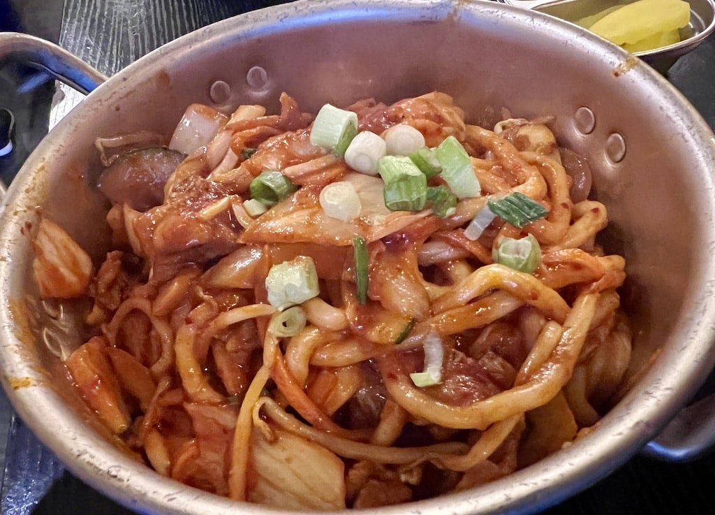 Hot chilli udon from Chez Kimchi