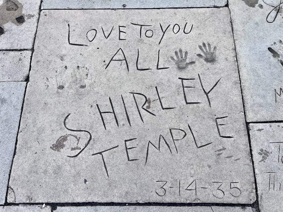 Shirley Temple at the TCL Chinese Theater