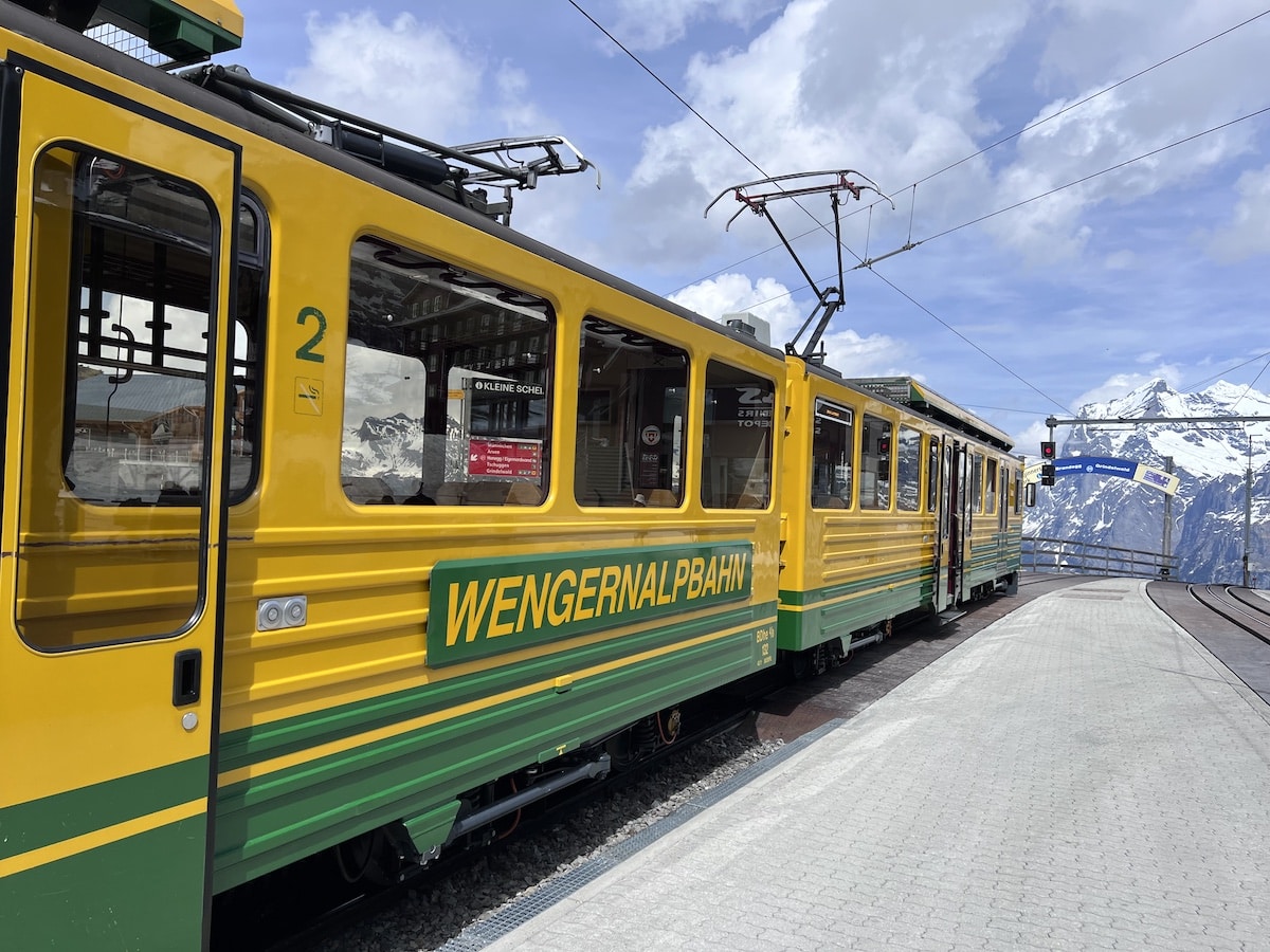 Cog Railway in Kleine Sheidegg, Switzerland