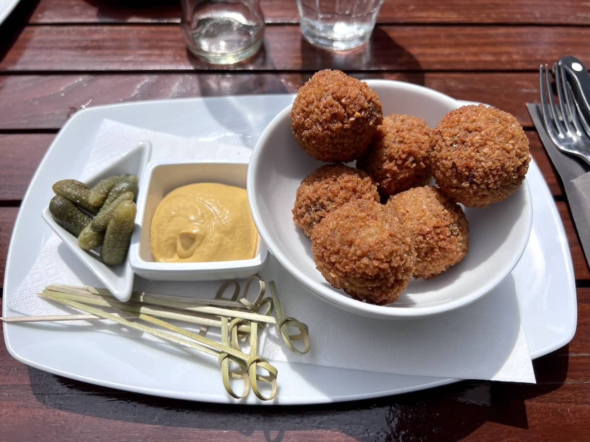 A bowl of Bitterballen in Den Bosch