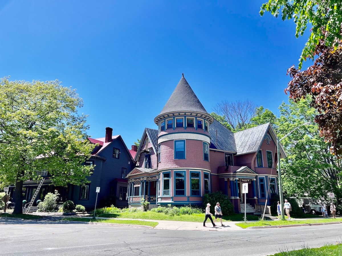 Gorgeous pink houses in Fredericton