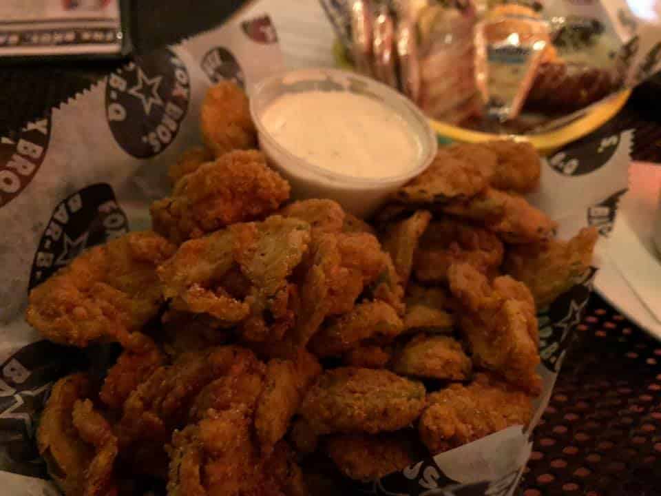 Fried pickles and jalapeños at Fox Bros Bar-B-Q in Atlanta