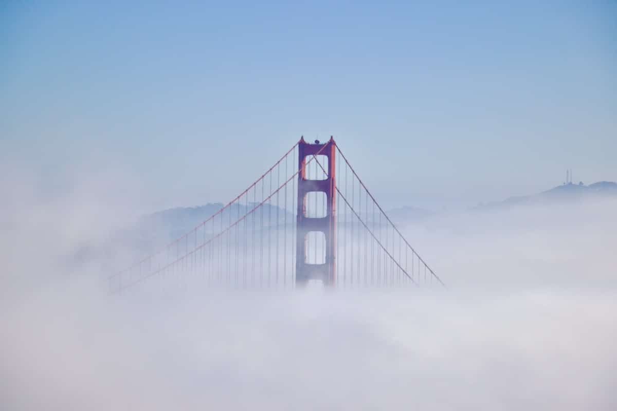 Golden Gate Bridge in the fog