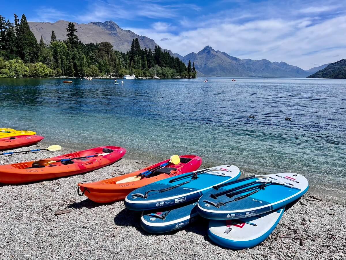 Kayaks at Lake Wanaka