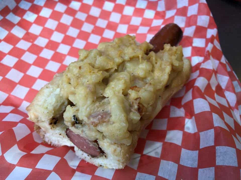 Mac n' Cheese Hotdog at Calgary Stampede