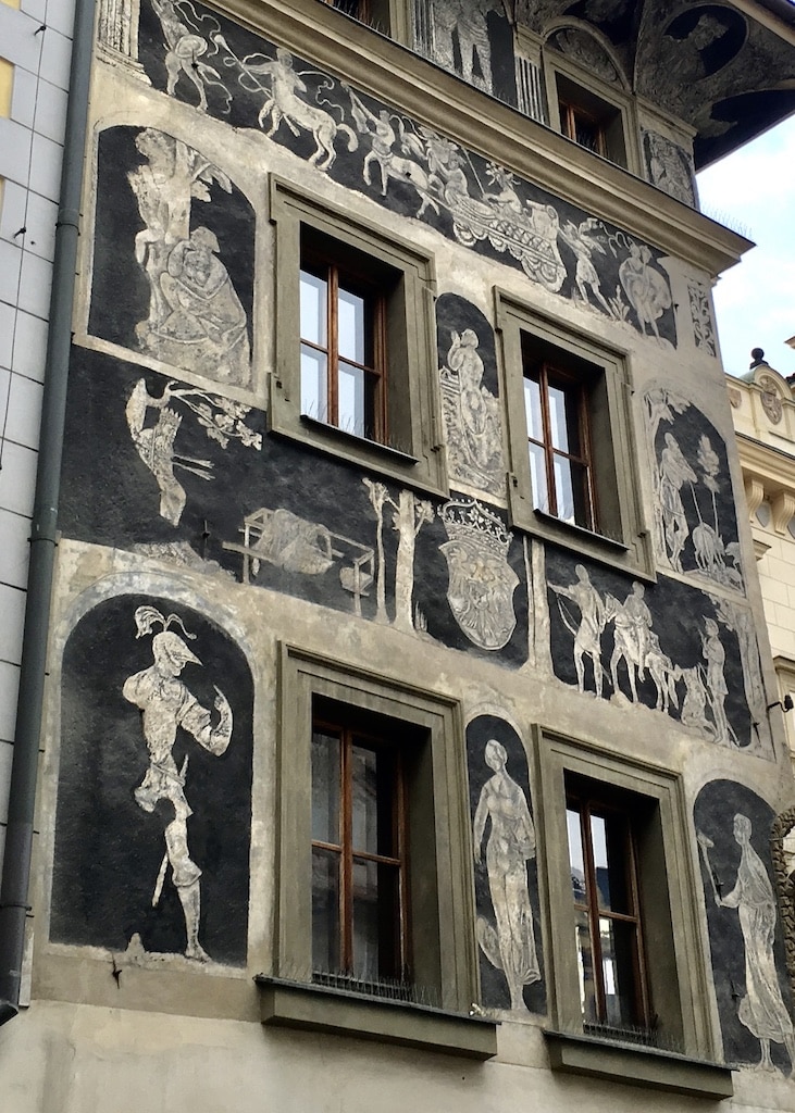 Detail on House of the Minute, Prague
