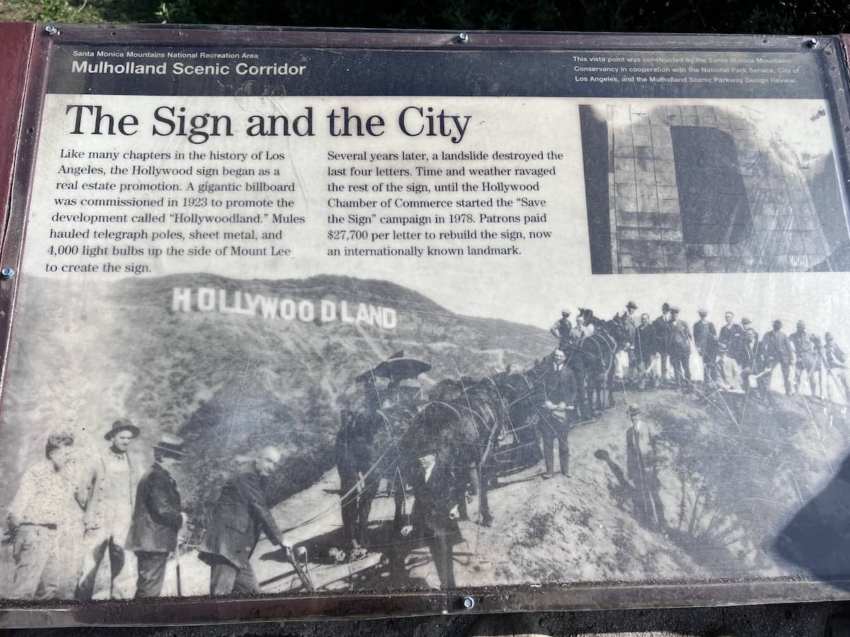 Hollywood sign history