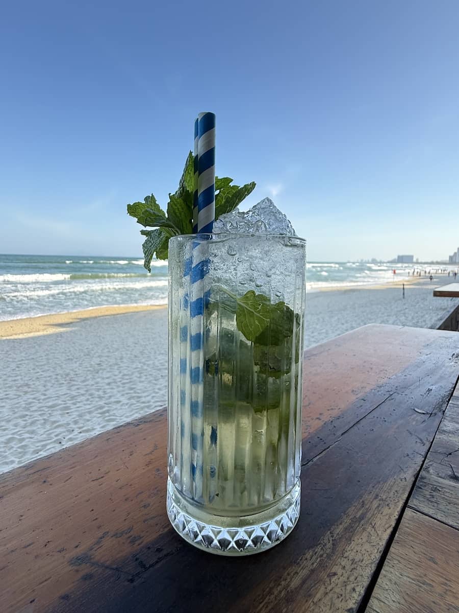 Drinks at My Khe Beach