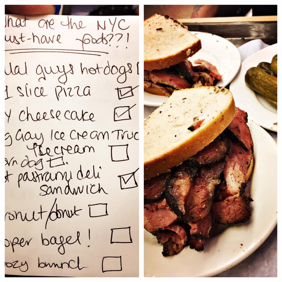 Hot Pastrami sandwich from Katz's Deli, New York