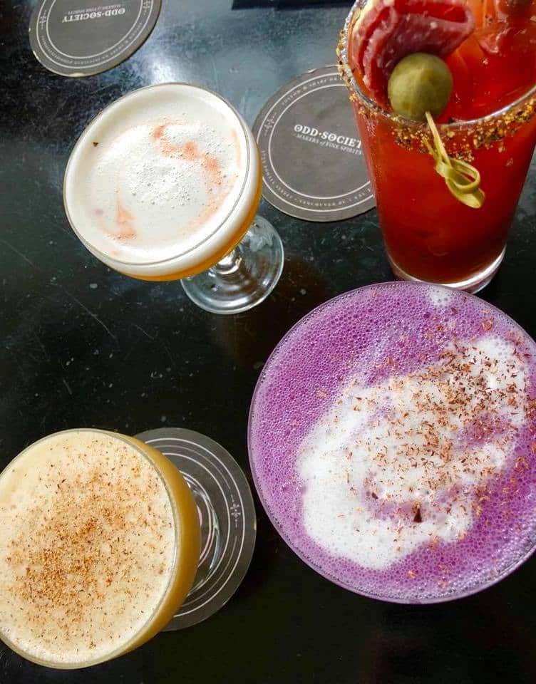 Cocktails from Odd Society distillery