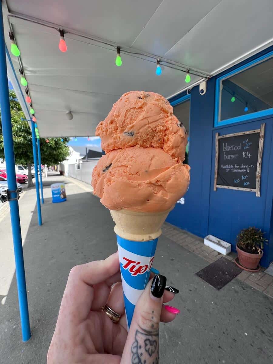 Orange chocolate chip ice-cream