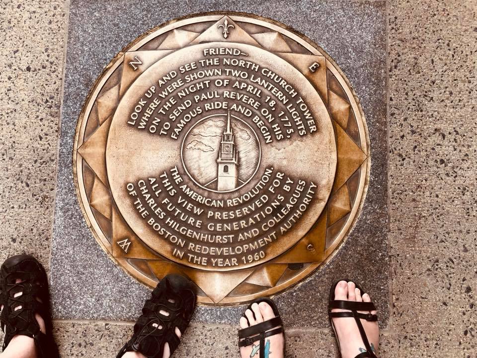 Revere Plaque on the Freedom Trail in Boston