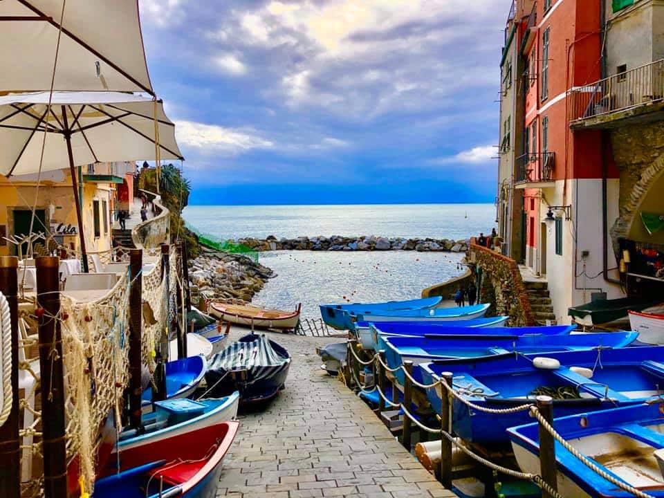 Fishing boats retired for the winter, Riomaggiore