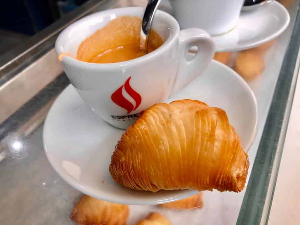 Sfogliatelle in Pozzuoli, Italy
