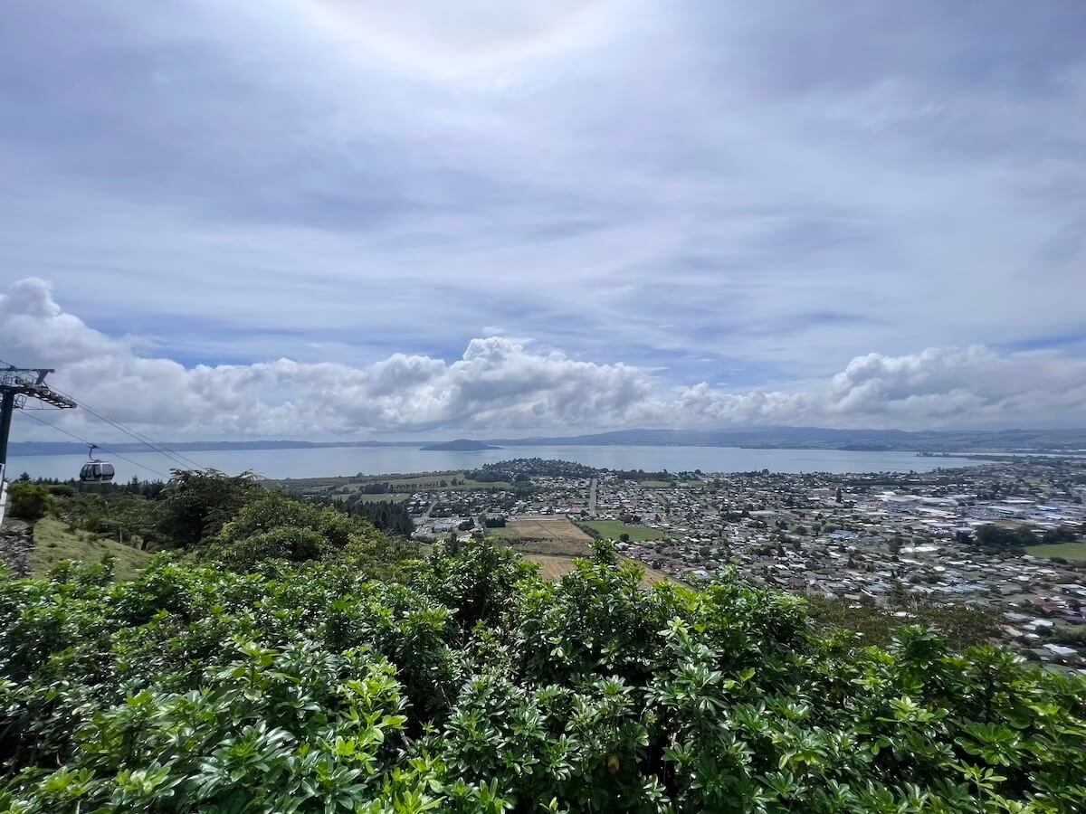 The view of Rotorua from Skyline Gondola