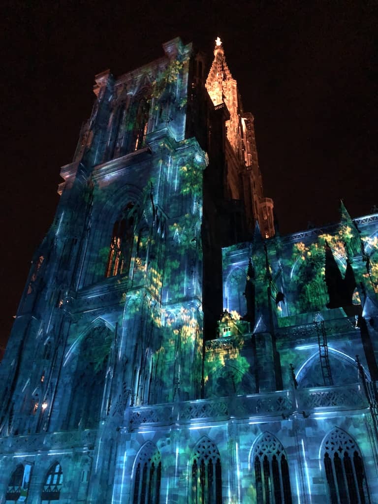 Strasbourg Cathedral at night