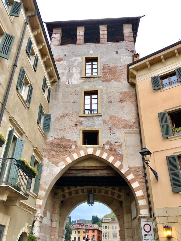 Tower of the Ponte Pietra Bridge
