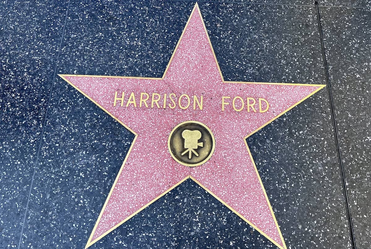 Harrison Ford's star on the Hollywood Walk of Fame